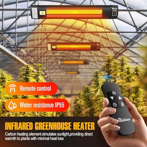 DR. INFRARED HEATER Portable Infrared Indoor and Outdoor Space Heater for Patio, Garage, Commercial & Residential With Remote Control, With Thermostat, Black - Image 2