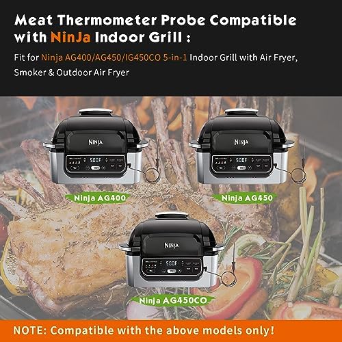 Temperature Meat Probe for Ninja AG400/AG450/IG450CO Foodi Pro 5-in-1 Indoor Grills Air Fryer, Replacement for Ninja Indoor Grill Probe, 1 Pack - Image 3