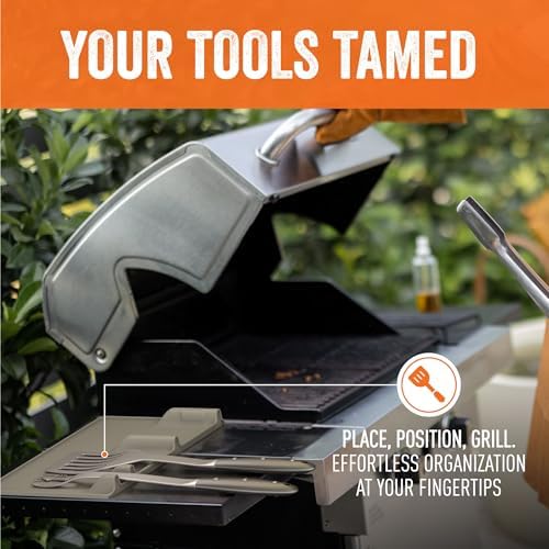 Yukon Glory Silicone Tool Rest Mat, Grey, Holds 3 Grill Tools - Image 4