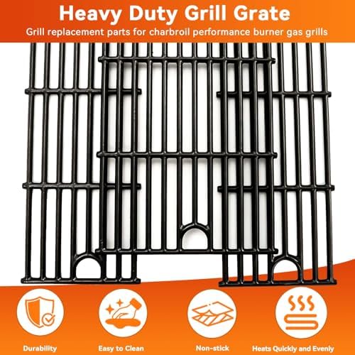 463365021 Cast Iron Grill Grates for Charbroil Performance 4 Burner - Image 4
