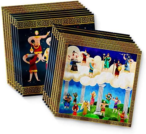 Greek Mythology Birthday Party Supplies Set Plates Napkins Cups Tableware Kit for 16 - Image 4