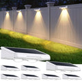 Brightever Solar Fence Lights Outdoor White 8-Pack, 3000K/5000K/6500K by Brightever