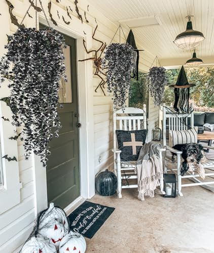 RECUTMS Artificial Hanging Plants Fake Black Vines Faux Draping Greenery - Image 4