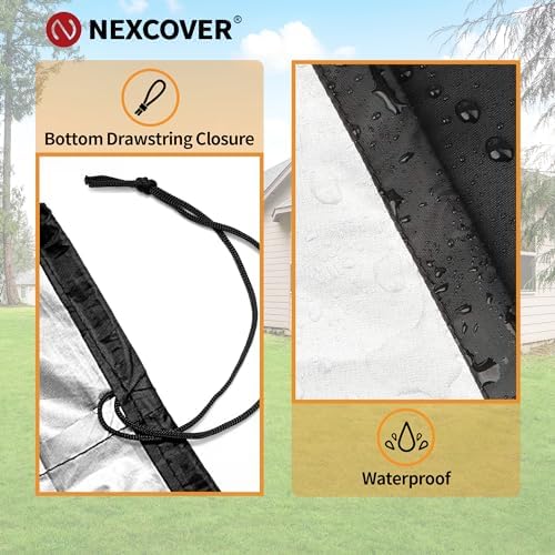 NEXCOVER Electric Smoker Cover 30 Inch - BBQ Grill Cover for Masterbuilt Smokers, Waterproof Barbecue Cover, 18.5" W x 17.5" D x 33" H, Outdoor Vertical Smoker Cover for Cuisinart, Dyna-glo. - Image 5