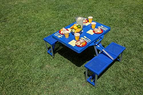 PICNIC TIME NCAA North Carolina Tar Heels Folding Picnic Table - Camping Table - Outdoor Table with Umbrella Hole - Image 2