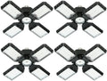 4-Pack LED Garage Light,150W Deformable Garage Ceiling Lights,15000LM, 4 Adjustable Panels, E26/E27 Shop Lights for Basement, Barn, Workshop,High Bay Light by QiyuanLS