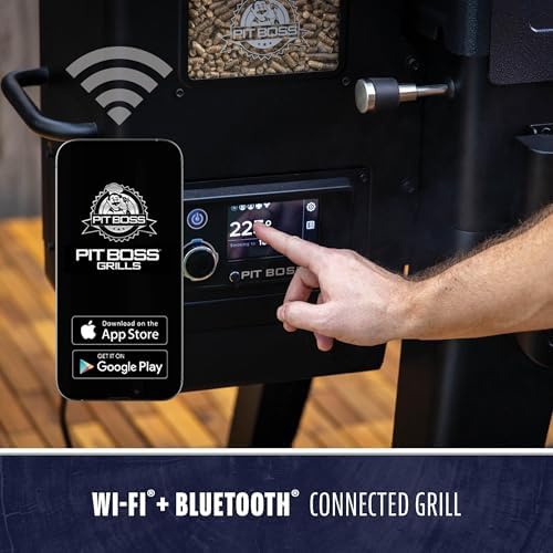 PIT BOSS 1600 Navigator Series WiFi & Bluetooth Wood Pellet Grill & Smoker, Flame Broiler and Touchscreen Controller, 1,593-Sq. in. Cook Space, 180°F to 500°F Temp Range, Meat Probe, 30 lb. Hopper - Image 4