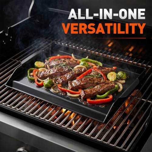 Cast Iron Griddle for Stove Top Griddle for Gas Grill Range Oven 17" x 13" - Image 6