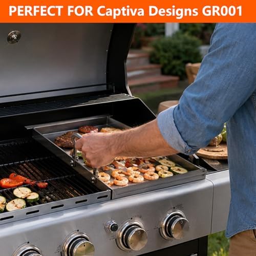 Half-Size Stainless Steel Flat Top Griddle Insert for Captiva Designs GR001 - Image 6