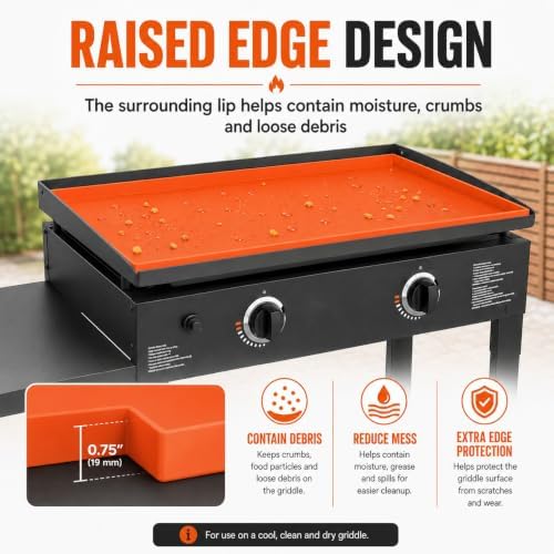 Silicone Griddle Mat for Char-Broil Commercial 4-Burner 2020-present, Heat Resistant Flat Top Grill Mat, Reusable Protective Cooking Surface Cover, BBQ Accessories for Outdoor Grills - Image 5