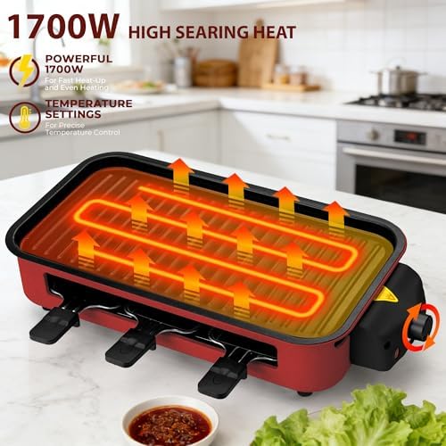 Pukomc Electric Indoor Grill,2 in 1 Indoor Grills for Kitchen - Image 4