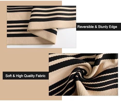 Fall Front Door Mat 24"x35", Cotton Washable Striped Outdoor Rug - Image 5