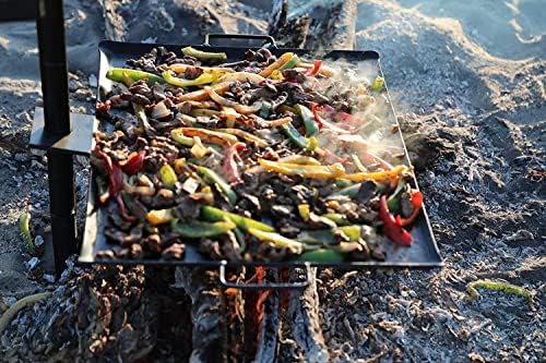 GameMaker Open Fire Cooking Griddle | Adjustable Height Campfire Skillet - Image 6