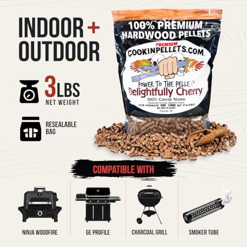 CookinPellets Delightfully Cherry Hardwood BBQ Smoking Pellets, 3lb, 3-Pack - Image 4