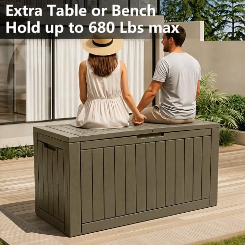 KAMABOKO Outdoor Storage Box, 140 Gallon Deck Box Outdoor Waterproof - Image 6
