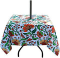 EHouseHome Outdoor Indoor 60inch SquareTablecloth with Umbrella Hole and Zipper, Waterproof Zippered Patio Table Cloths, Spring/Summer Table Covers for Backyard Circular Table/BBQs/Picnic by EHouseHome