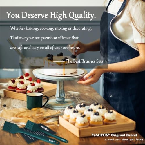 Walfos 600℉ Heat Resistasnt Basting Brush, BPA Free Silicone Pastry Brushes for Cooking, Spread Oil Butter Sauce for Baking Kitchen BBQ Grill, Dishwasher Safe, 2 Size (Large and Samll) - Image 7