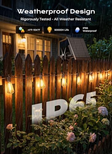 Brightown 100FT Solar String Lights Outdoor, 31+2 Shatterproof LED Lights - Image 3