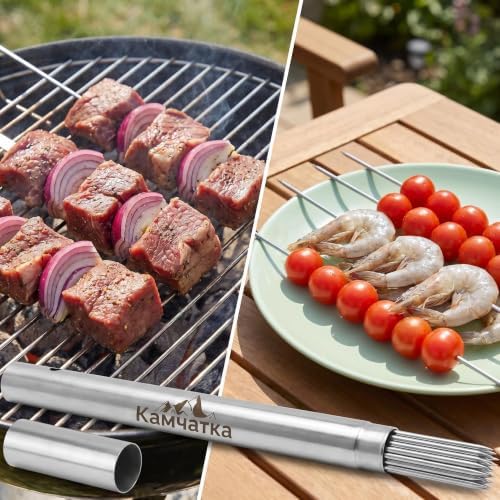 Kabob Skewers,13.5 Inch 304 Stainless Steel Round Sticks,30 Pack - Image 5