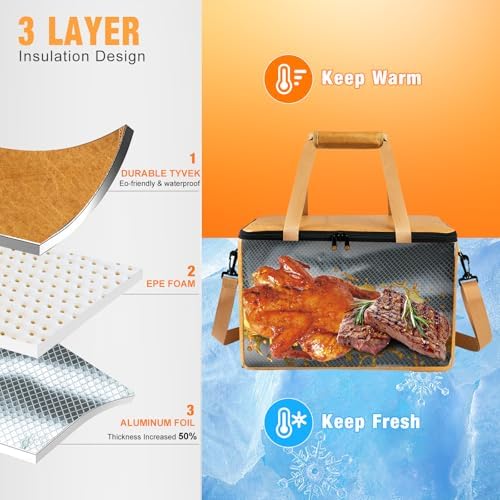 BBQ Blanket for Resting Meat,Reusable BBQ Resting Bag for Meat,Meat Brisket Resting Bag,Meat Blanket for Resting Large Barbecue Resting Blanket For Outdoor Smoker and Grilling (Yellow) - Image 4