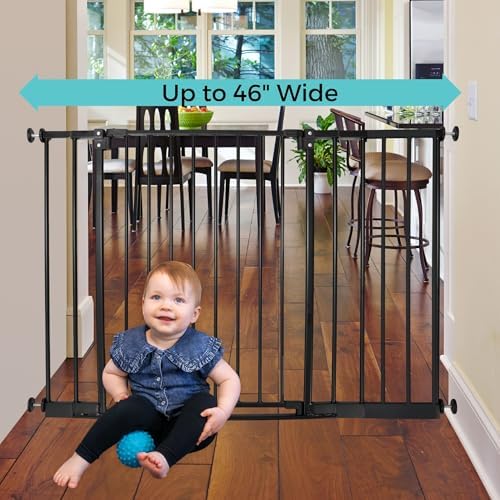 Toddleroo StepSafe Auto-Close Baby Gate 3-Bar Extension; 8" Wide, Black - Image 4