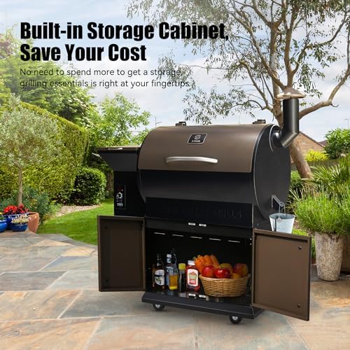 Z GRILLS Wood Pellet Grill Smoker with PID Control, Rain Cover, 700 sq. in Cooking Area for Outdoor BBQ, Smoke, Bake and Roast, 700D - Image 3
