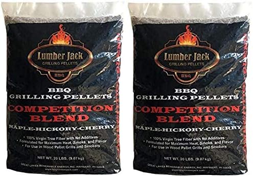 Lumber Jack Competition Blend Maple-Hickory-Cherry BBQ Grilling Pellets – 40 lbs. by LumberJack