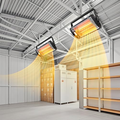 BEYOND HEAT Electric Garage Heater 120V, 1500W Radiant Space Heater, 2-Pack - Image 7