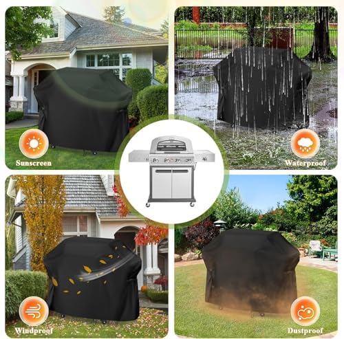 Customized Dust Barbecue Covers for Outdoor Grill BBQ, Waterproof Protective Cover for Grill Dining Cart/Outdoor Pizza Oven/Outdoor Grill - Image 4