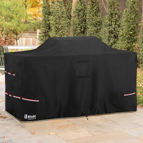 Bitubi 78 Inch Island Grill Cover - 600D Heavy Duty Waterproof All Weather Protection Extra Large Grill Cover,Black - Image 7