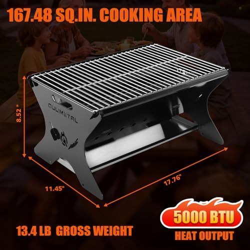 QuliMetal Portable Camping Grill – Foldable Charcoal/Gas Grill - Image 2