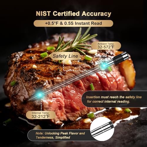 Wireless Meat Thermometer Digital, 800FT Bluetooth Food Thermometer - Image 4
