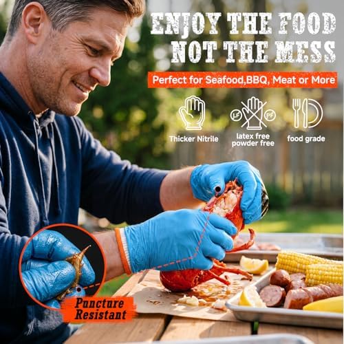 ANBOSON BBQ Gloves,Disposable BBQ Gloves Heat Resistant Cooking - Image 6