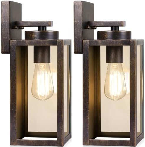 BesLowe Outdoor Wall Light Fixtures, Outside Porch Lights, Antique Copper by BringYourBrightFuture