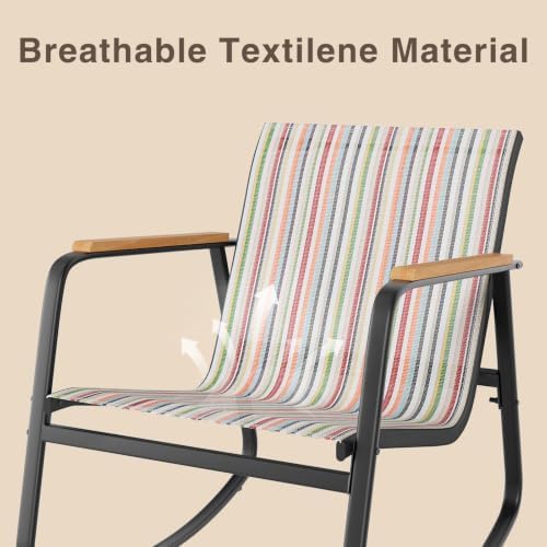 Ahomly 3 Pieces Patio Furniture Set, Outdoor Furniture Set, Stripe - Image 3