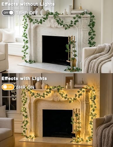 suddus 33FT Monstera Vines with Lights Battery & USB Powered Copper Wire - Image 6