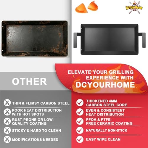 Universal Carbon Steel Griddle for Gas Grill, Stove top & Induction Cooktop - Image 6