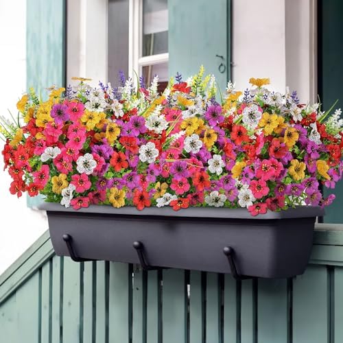 AGIRL Artificial Flowers Outdoor UV Resistant Fake Plant Garden Patio Decor - Image 4
