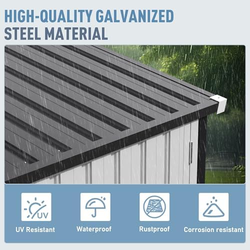 AirWire 14x12 FT Outdoor Metal Storage Shed with Window - Image 4