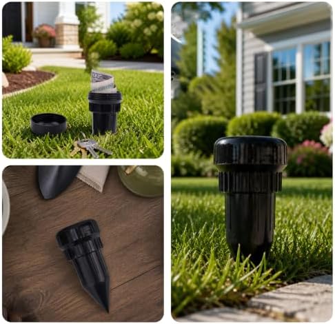 2pcs Realistic Sprinkler Head Key Hider, Outside Secret Storage (Black) - Image 7