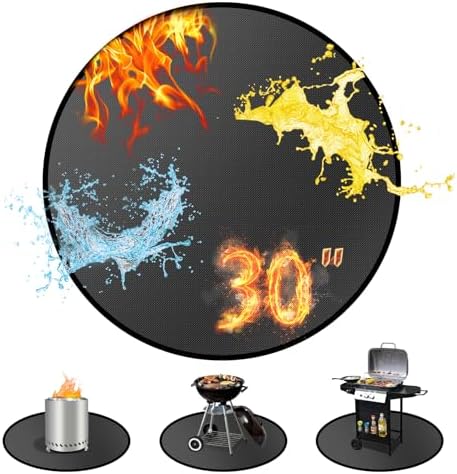 30" Round Fire Pit Mat for Solo Stove Bonfire & Portable Solo Stove Mat by Youlvy