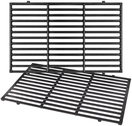 7524 Grill Grates Replacement for Weber Genesis 300 series,Genesis E310 E320 E330 S310 S320 S330 Gas Grill,19.5" x 12.9" Porcelain-Enameled Cast-Iron Cooking Grates for Weber Parts 7524 & 7528,2-Pack by WelcometoFlameDuty