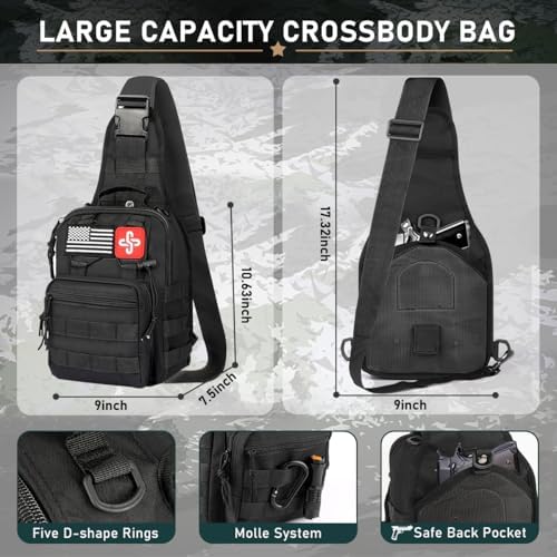 Survival Kit, 262Pcs Survival Gear and Supplies with First Aid Kit Pouch and Crossbody Bag, Emergency Kit with Tent, Camping Axe Hammer, Survival Shovel w/Pick, Bug Out Bag Gifts for Men Women - Image 2
