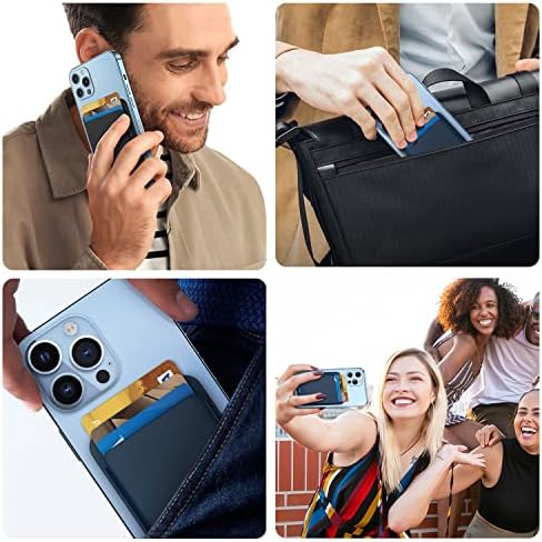 iLodn Magnetic Wallet Compatible with MagSafe for iPhone 17 16 15 14 13 12 Pro Max Air Plus Model, Mag 3 Safe Card Holder Stick on Accessories for Cell Phone & Case, Lavender - Image 7