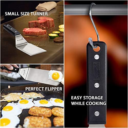 Anmarko Grill Spatula Set - Long Metal Spatula Spatula - Griddle Scraper and Pancake Flipper or Pizza Spatula - Offset Spatula - Stainless Steel Utensil Great for BBQ Grill Flat Top - Image 2