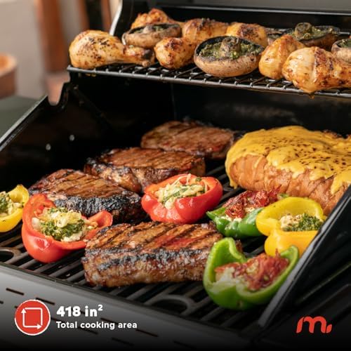 Megamaster Deluxe 2 Burner Gas Grill, Compact Design with Foldable Shelves - Image 3
