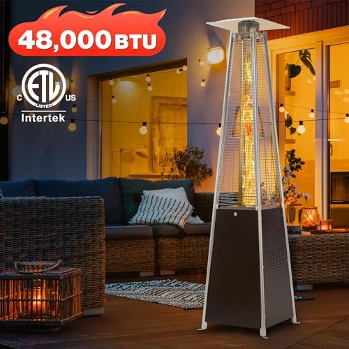 FOOWIN Patio Heater 48,000 BTU Outdoor Propane Heater with Wheels - Image 2