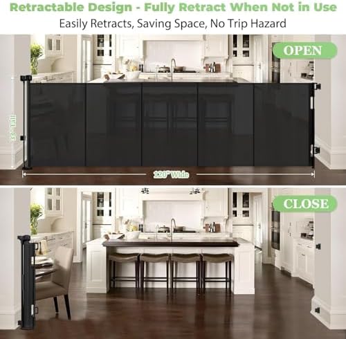 Reinforced 120" Extra Long Baby Gates for Large Openings, Indoor/Outdoor - Image 3