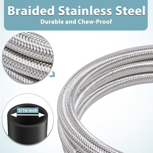 SHINESTAR 5FT Stainless Steel Braided Propane Regulator with Hose and Gauge - Image 5