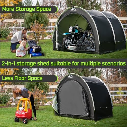 Happy Travel Outdoor Waterproof Bike Storage Tent Shed for 2/3/4/6/8 Bikes - Image 3